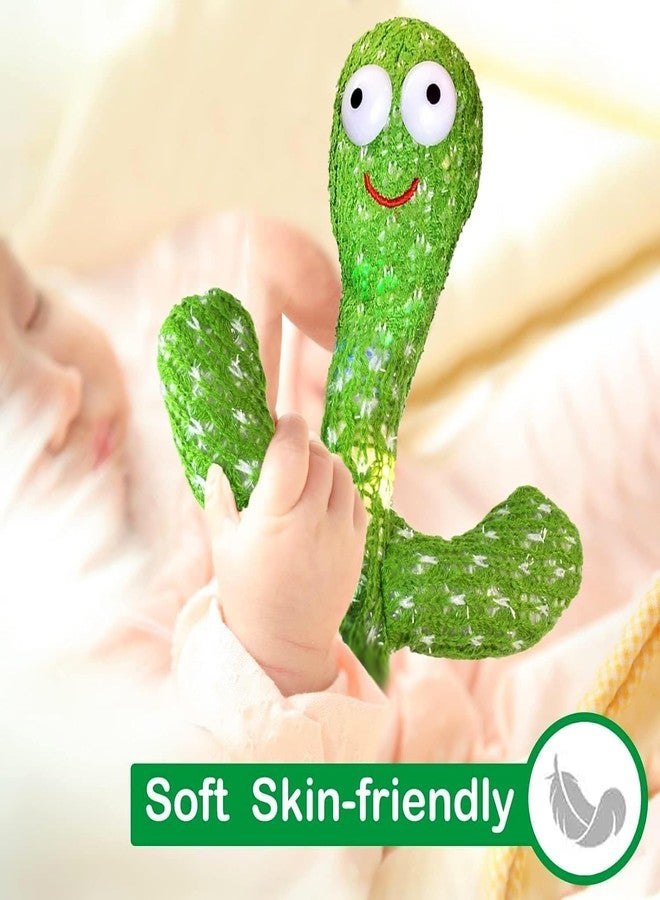 NEXTGEN WORLD Dancing Cactus Toy - LED Light Up Talking Cactus with 120 Songs, Recording & Repeating Function | USB Rechargeable Dancing Toy for Kids & Babies (12.7 cm) - Image 4